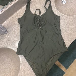 Army Green One Piece Swimsuit